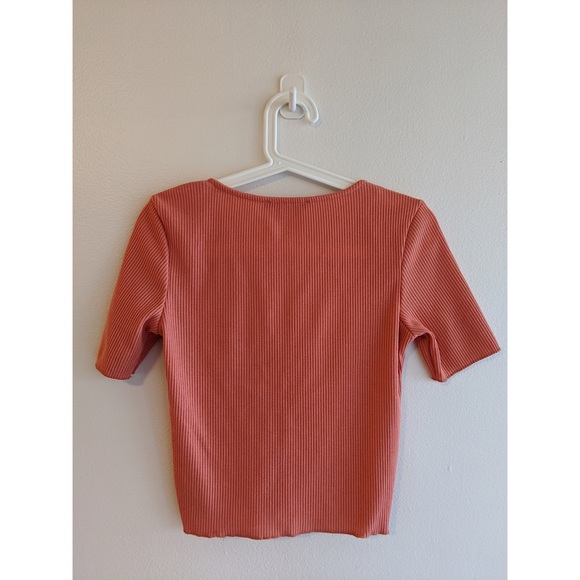 Zara crop top - short sleeve- rose color - Picture 2 of 3